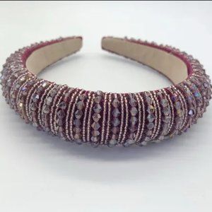 Crystal Burgandy Luxury Rhinestone Hairband